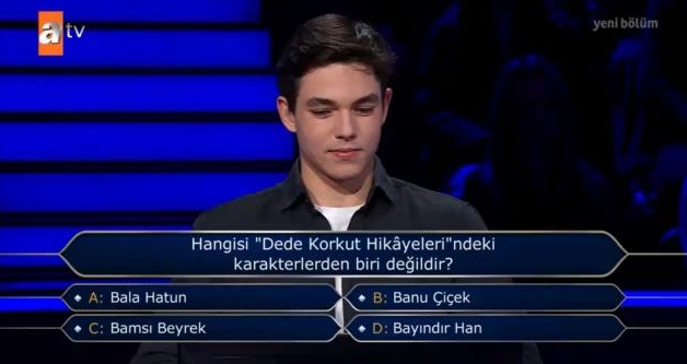 1 Milyonluk soruya cevap verdi
