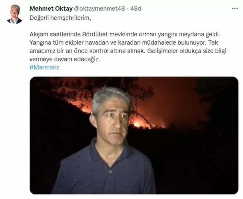 Marmaris'te Orman Yakan Kii